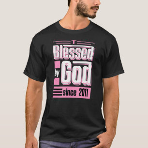 Gesegnet von Gott seit 2011 Christlich vermeintlic T-Shirt