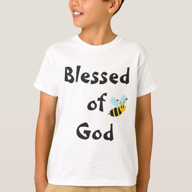 Gesegnet von Gottes Hummel T-Shirt (Vorderseite)