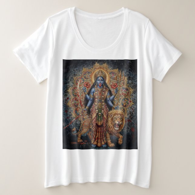 Gesegnet von Kali Große Größe T-Shirt (Design vorne)