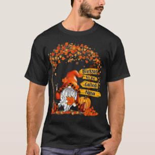 Gesegnet werden Nana Gnome Herbst Dank T-Shirt