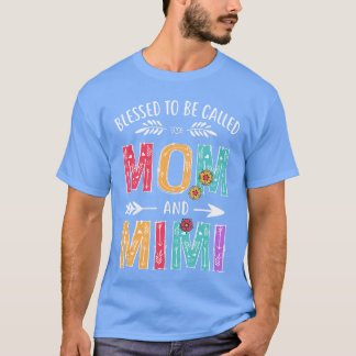 Gesegnet wird Mama und Mimi Lustige Oma-Motte gena T-Shirt