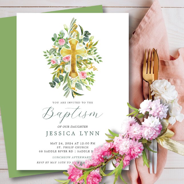 Gesegnete Anfänge Taufe Einladung (Von Creator hochgeladen)