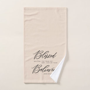 Gesegnete Bibel Verse John 20:29 Christlich Handtuch