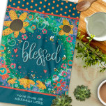 Gesegnete Blumenbienen bringen Spaß Zitat-Namen Geschirrtuch<br><div class="desc">Hübsche Farbige gesegnete Blumenbezeichnung oder Zitat Personalisierte Handtücher. Diese hübschen, eleganten Handtücher sind perfekt, um Ihrer Küche etwas Freude zu bereiten. Ob Sie ein erfahrener Koch oder ein aufstrebender Zuhause-Koch sind, diese Handtücher sind der ideale Begleiter für kulinarische Abenteuer. Sie machen auch ein köstliches Geschenk für Freunde und Familie, die...</div>