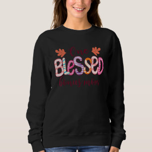 Gesegnete Bonus Mama Leopard Messy Bun Sonnenbrill Sweatshirt