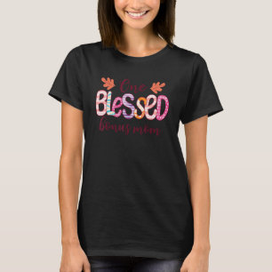 Gesegnete Bonus Mama Leopard Messy Bun Sonnenbrill T-Shirt
