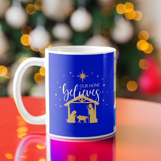 Gesegnete erste Zuhause Weihnachtskrippe Szene Kaffeetasse (Von Creator hochgeladen)