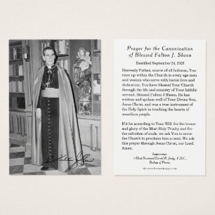 Gesegnete Fulton Sheen Heiligsprechungsgebet Heili