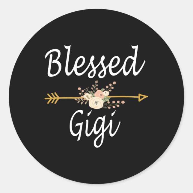 Gesegnete Gigi Mütter Tagesgeschenke Runder Aufkleber (Vorderseite)