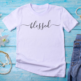 Gesegnete Girly Script T-Shirt