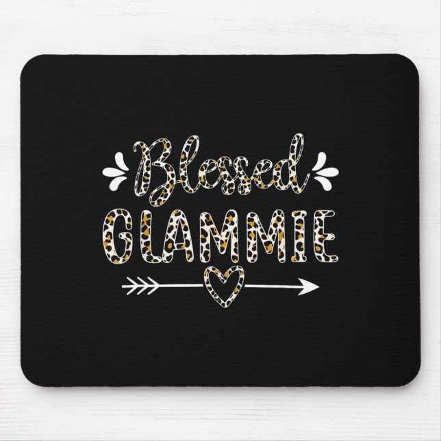 Gesegnete glammie Oma Großmutter süßer Leopard Mousepad (Vorne)