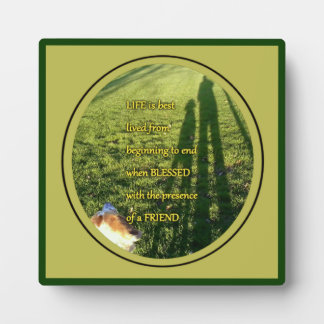 Gesegnete Hundefreundschaft Fotoplatte