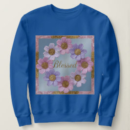 Gesegnete Imitate Glitzer Blume Sweatshirt