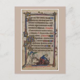 Gesegnete Jungfrau Mary 13. Jahrhundert Manuskript Postkarte