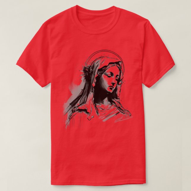 Gesegnete Jungfrau Mary 2 T-Shirt (Design vorne)