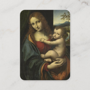Gesegnete Jungfrau Mary Jesus Gebet Religiöse Kart Platzkarte
