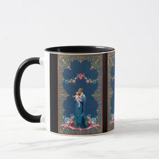 Gesegnete Jungfrau Mary Jesus Vintag katholisch Tasse (Links)