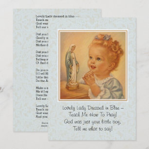 Gesegnete Jungfrau Mary Katholic Gebet-Karte Einladung