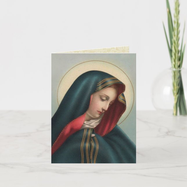 Gesegnete Jungfrau Mary Katholic Sympathic Card Karte (Vorderseite)