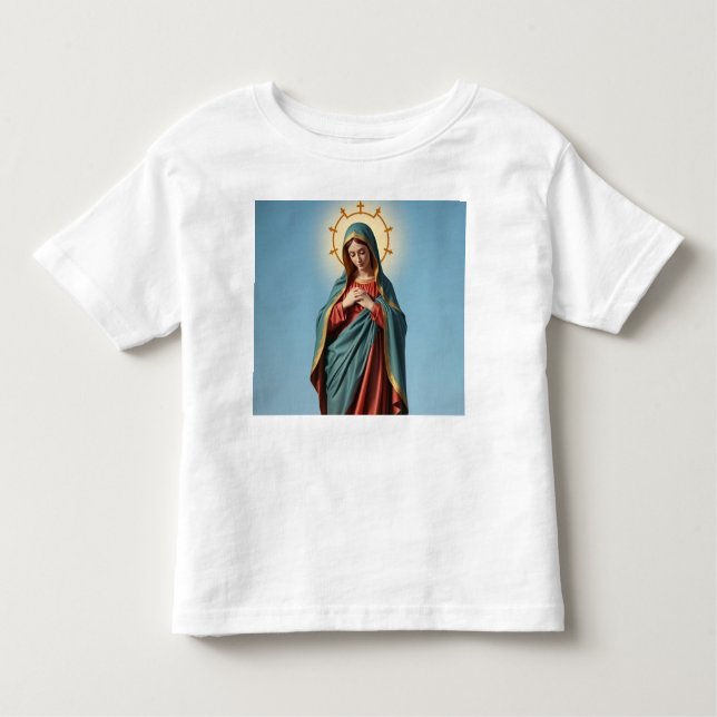 Gesegnete Jungfrau Mary Kleinkind Teirt Shirt (Vorderseite)