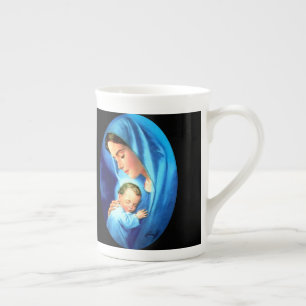 Gesegnete Jungfrau Mary mit dem Baby Jesus Prozellantasse