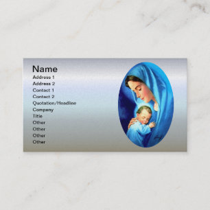Gesegnete Jungfrau Mary mit dem Baby Jesus Visitenkarte