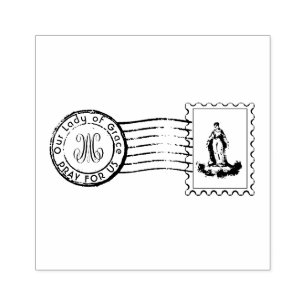 Gesegnete Jungfrau Mary Postal katholische Religi Gummistempel