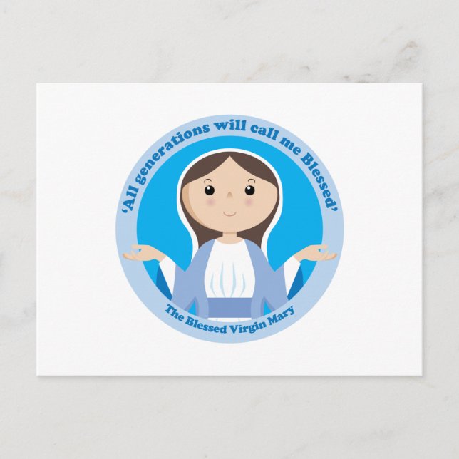 Gesegnete Jungfrau Mary Postkarte (Vorderseite)