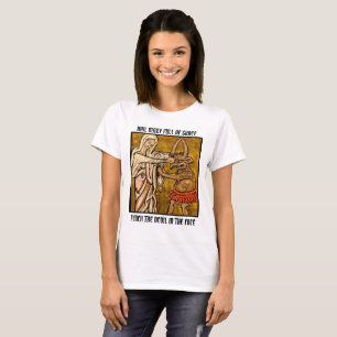 Gesegnete Jungfrau Mary Punch the Devil in the Fac T-Shirt