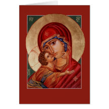 Gesegnete Jungfrau Mary Theotokos Grußkarte