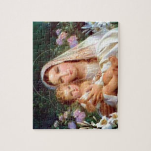 Gesegnete Jungfrau Mary und Säuglings-Kind Jesus Puzzle
