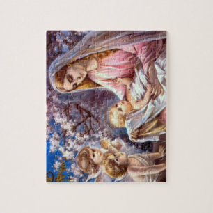 Gesegnete Jungfrau Mary und Säuglings-Kind Jesus Puzzle