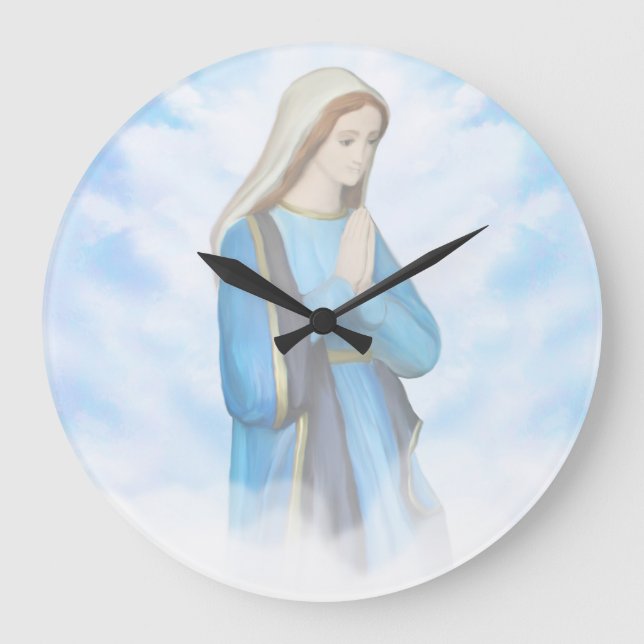Gesegnete Jungfrau-Mary-Wand-Uhr Große Wanduhr (Vorderseite)