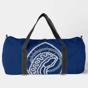 Gesegnete Jungfrau Mary, weiße Spitze, marineblau Duffle Bag