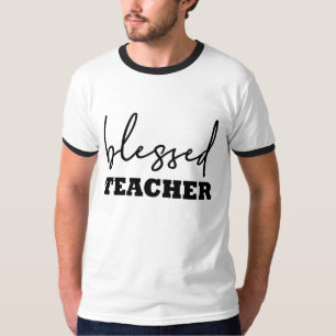 Gesegnete Lehrerin Typografie T-Shirt