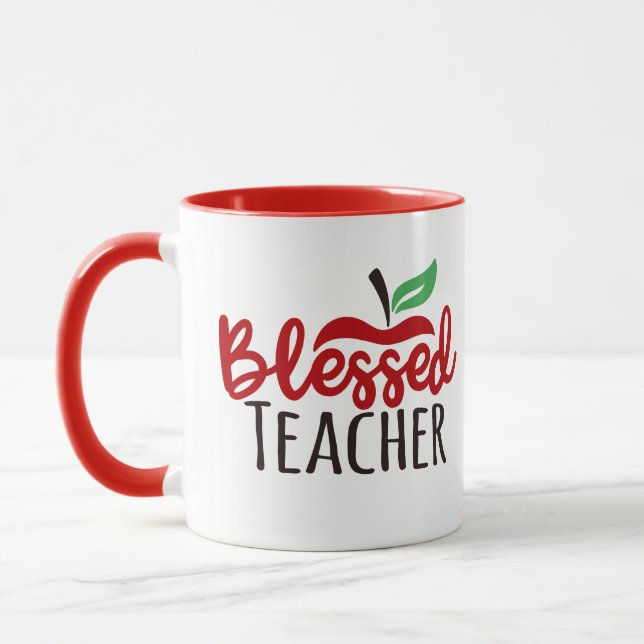Gesegnete Lehrerwort-Arbeits-Tasse Tasse (Links)