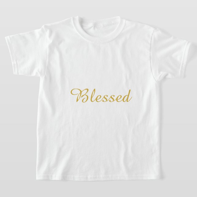 Gesegnete Mädchen Weißer T - Shirt (Ablage )