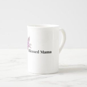 Gesegnete Mama Blumenkaffeetasse Prozellantasse