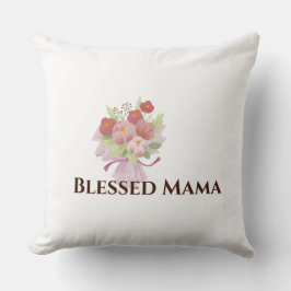 Gesegnete Mama Deko-Blumen-Wurfkissen Kissen