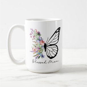 Gesegnete Mama Floral Butterfly Kaffeetasse