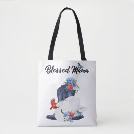 Gesegnete Mama mit Cowboystiefeln/Hut und Blumen/V