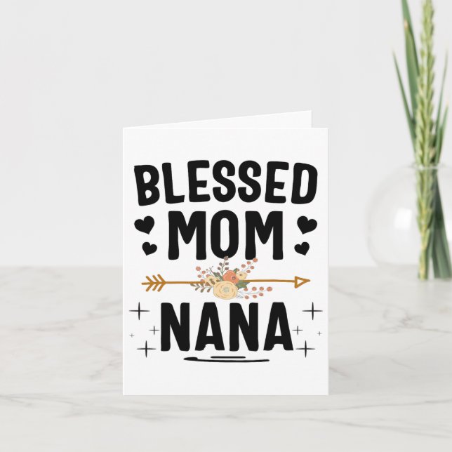 Gesegnete Mama und Nana Mütter Tagesgeschenke Karte (Vorderseite)