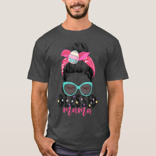 Gesegnete Mama Unordentlicher Knoten Frauen Ostern T-Shirt