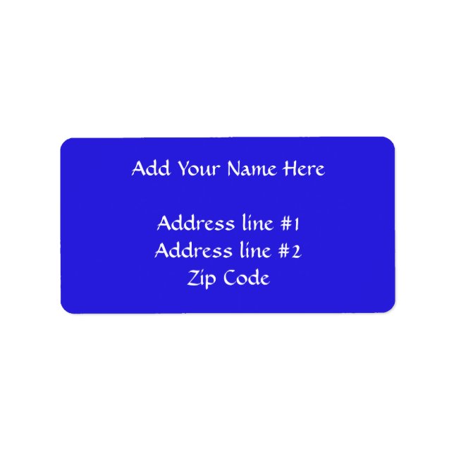 Gesegnete Mutter Blau Adressaufkleber (Vorne)