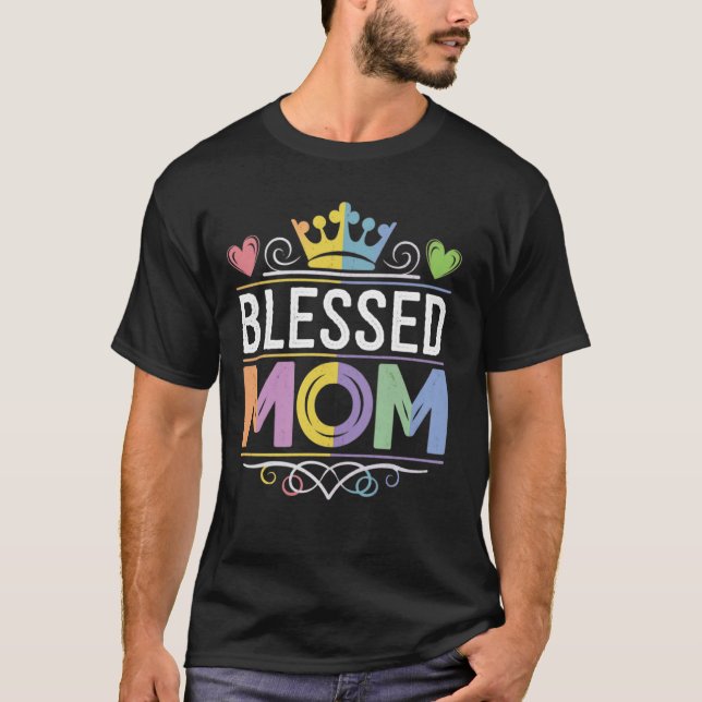 Gesegnete Mutter Glücklicher Muttertag Geschenk fü T-Shirt (Vorderseite)