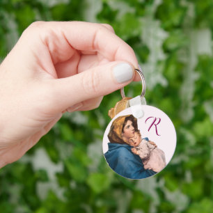 Gesegnete Mutter individualisierbares Gebet mit Mo Schlüsselanhänger