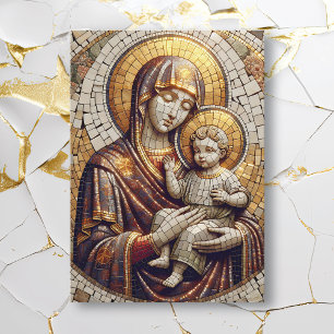 Gesegnete Mutter Mary and Baby Jesus   Christmas Karte