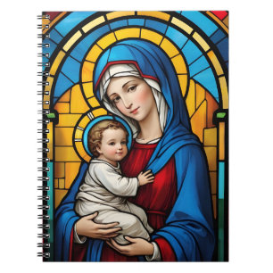 Gesegnete Mutter Mary and Baby Jesus - Jungfrau Ma Notizblock