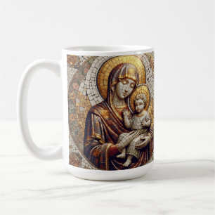 Gesegnete Mutter Mary and Baby Jesus   religiös Kaffeetasse