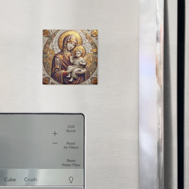 Gesegnete Mutter Mary and Baby Jesus | religiös Magnet (In Situ (Kühlschrank))